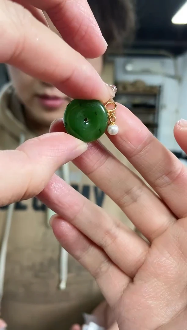 【闪购商品】和田玉吊坠银S925镶嵌多样性发其一颜色微差