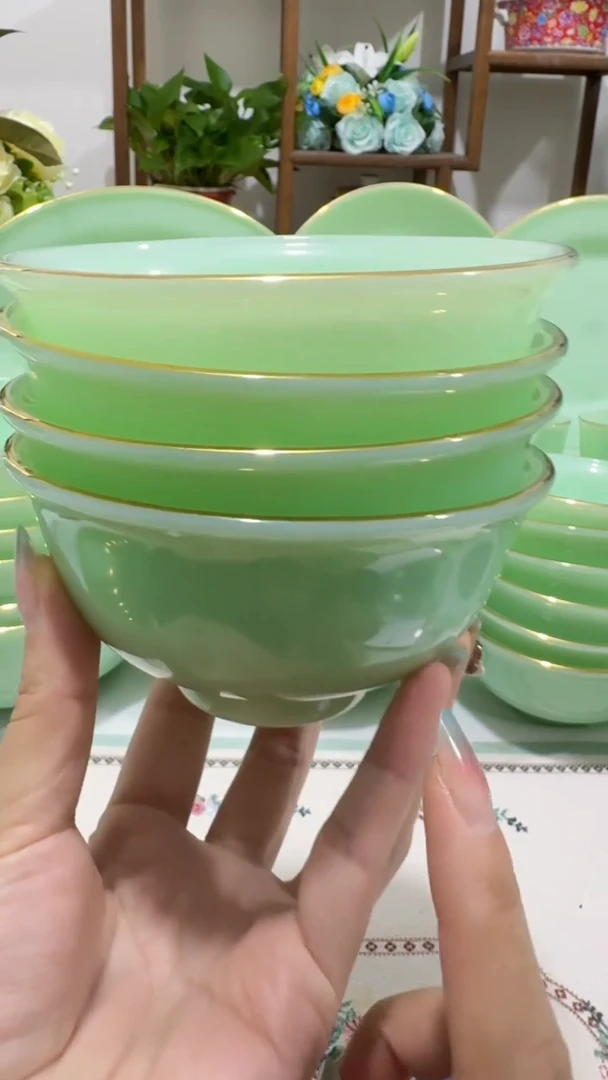 4.5英寸玉瓷碗4个口径11.5厘米