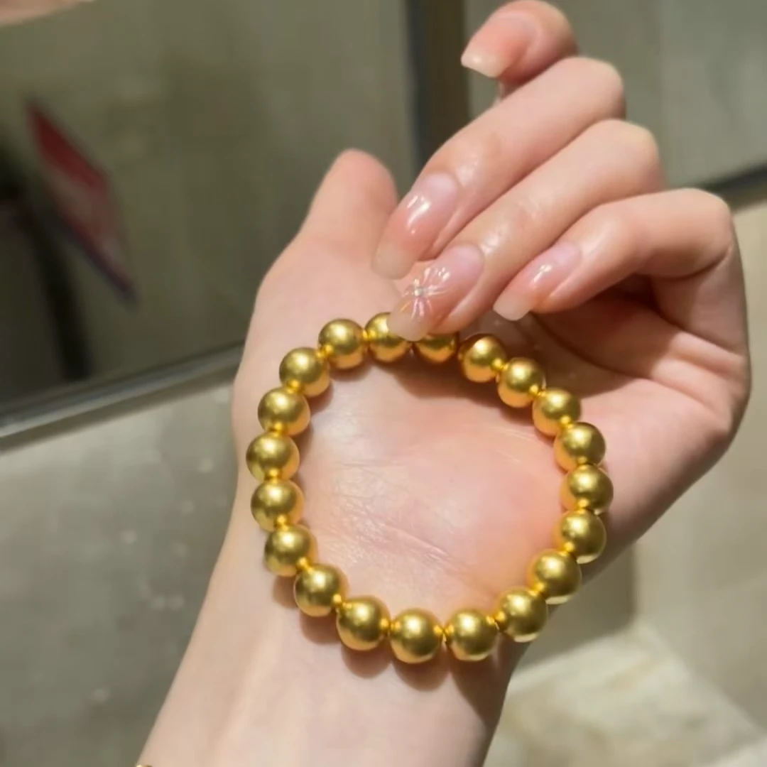 【付付专属】足金999 南洋大金珠满圈 约卡10m (编好发）中秋国庆