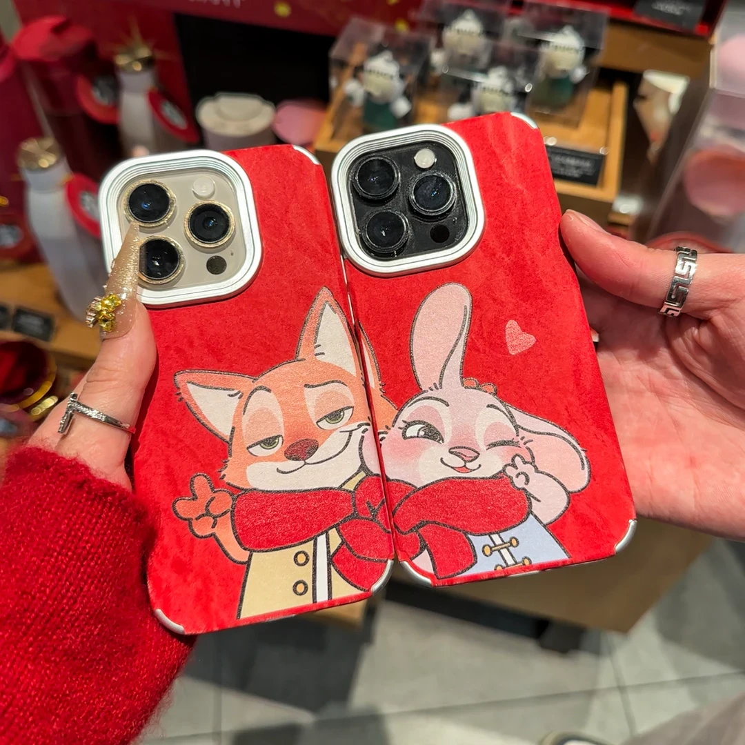 尼克朱迪贴贴适用苹果13/15/16手机壳情侣iPhone华为vivo小米oppo