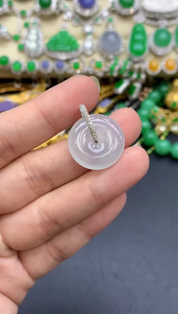颈饰18K金镶嵌翡翠20-中国好珍宝
