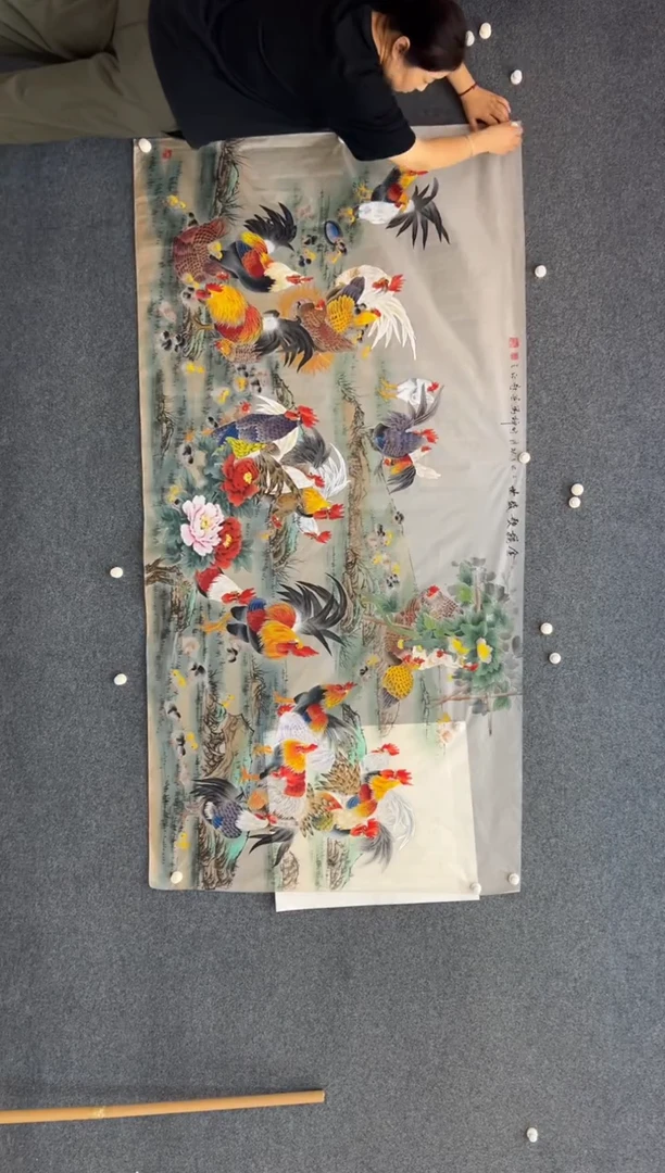 国画颜新辉-八尺绢本-015