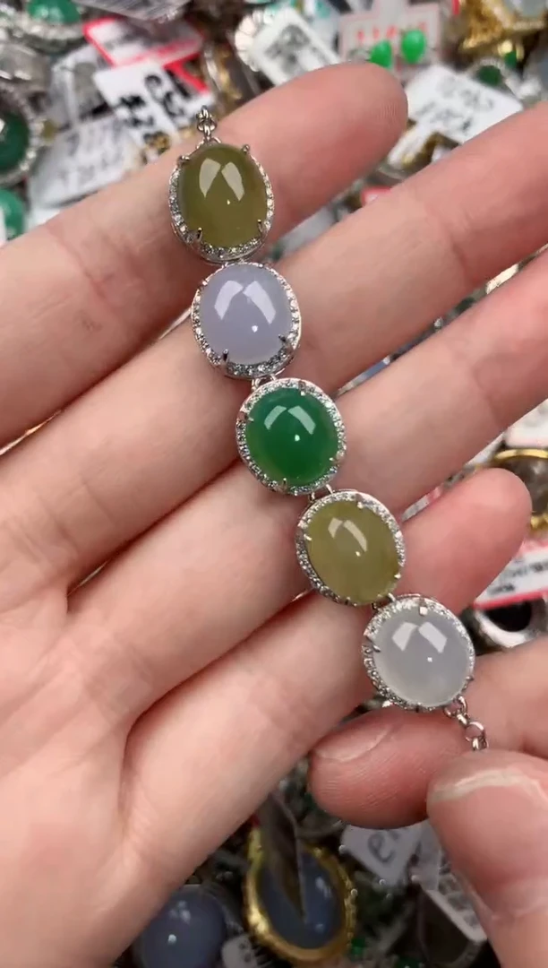 银S925镶嵌戒指翡翠333            10