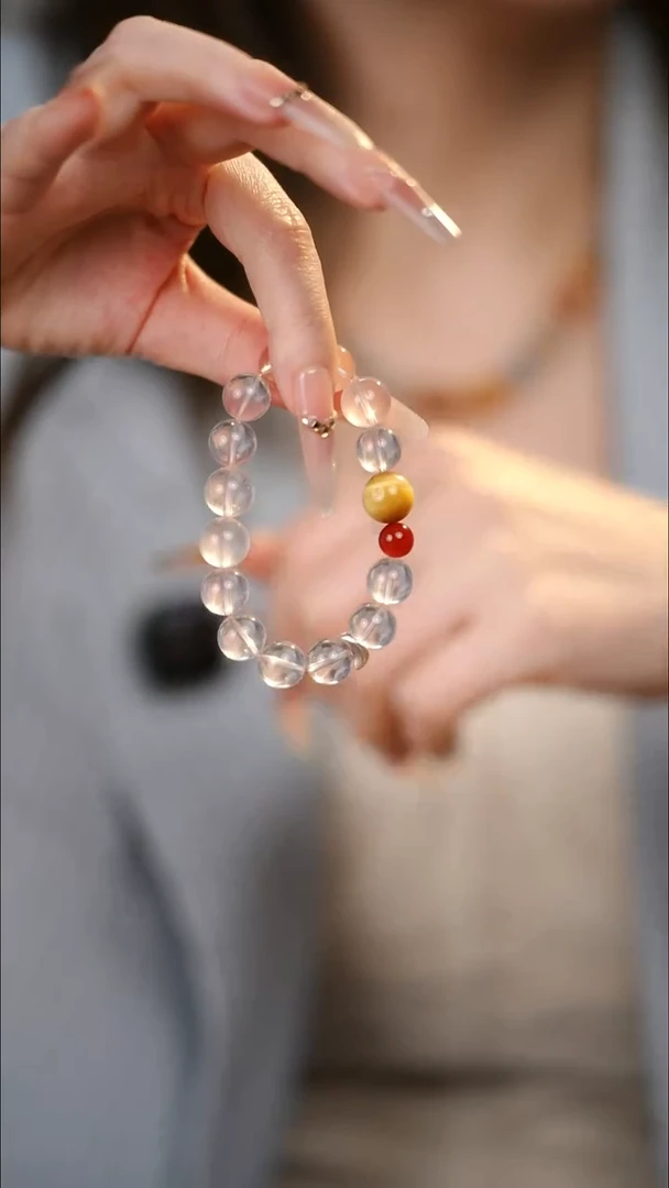 未镶嵌手串水晶粉水晶