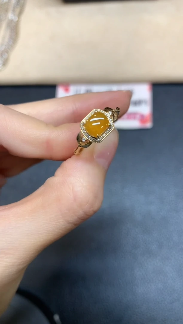 【闪购商品】翡翠戒指18K金镶嵌【无鉴赏期