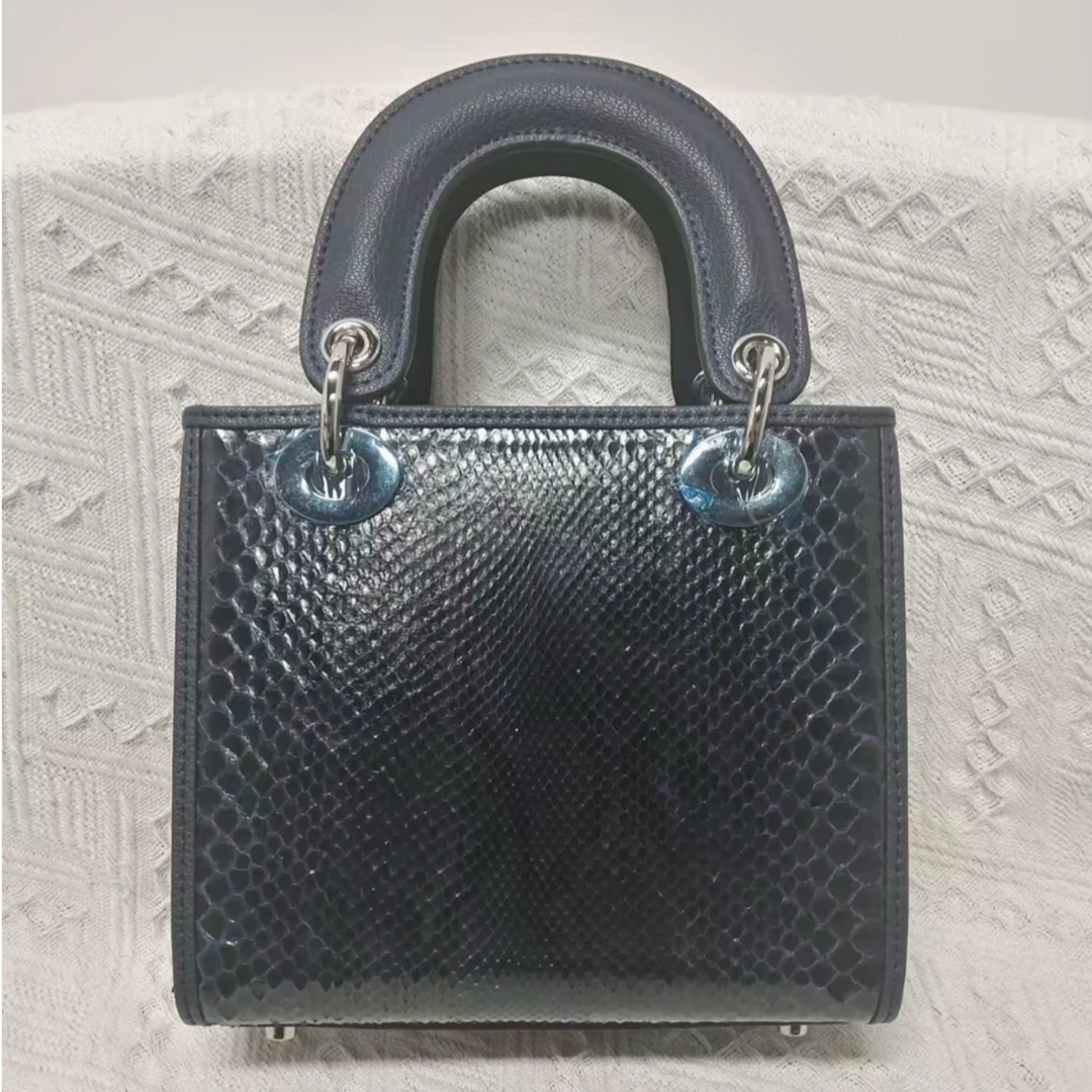 全蛇皮真皮时尚手提包