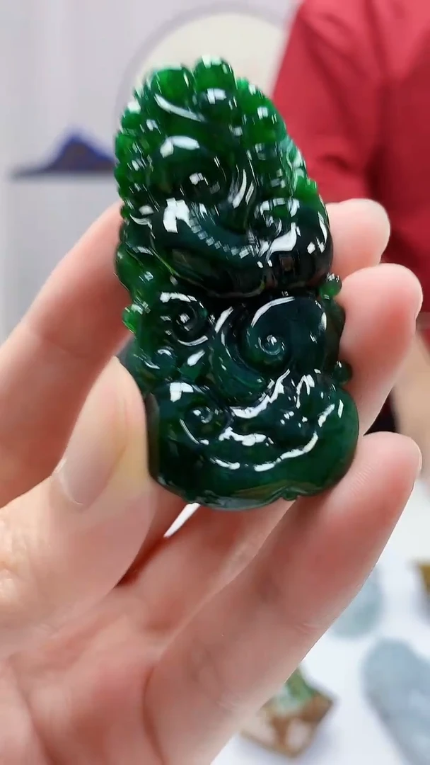 【闪购商品】定制翡翠未镶嵌4688zm-毛货挂件如意171