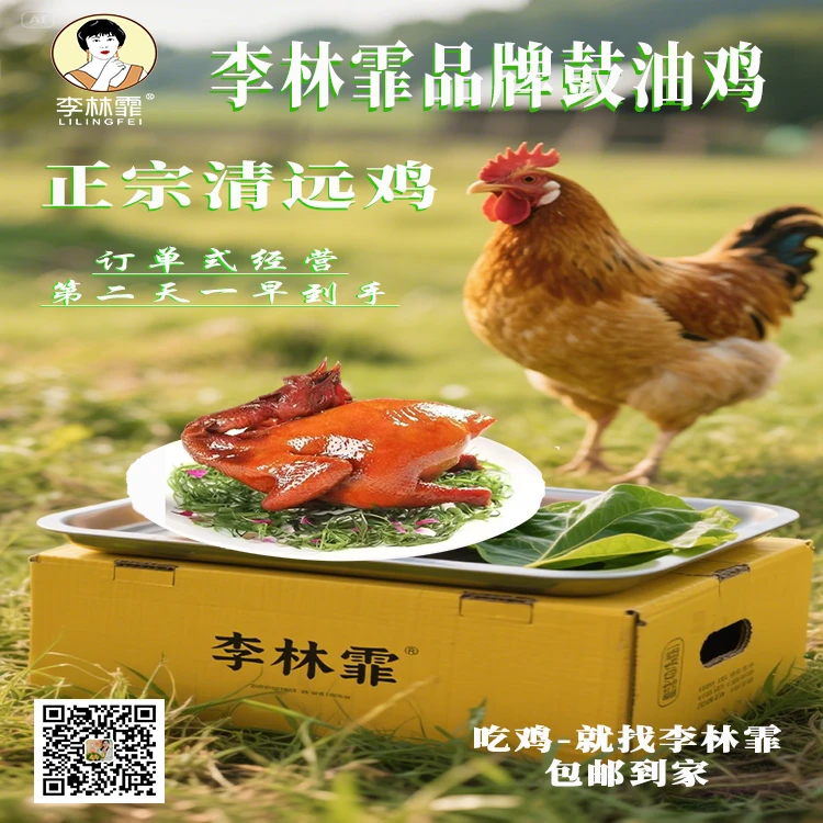 李林霏品牌古法秘制鼓油鸡1100g一只