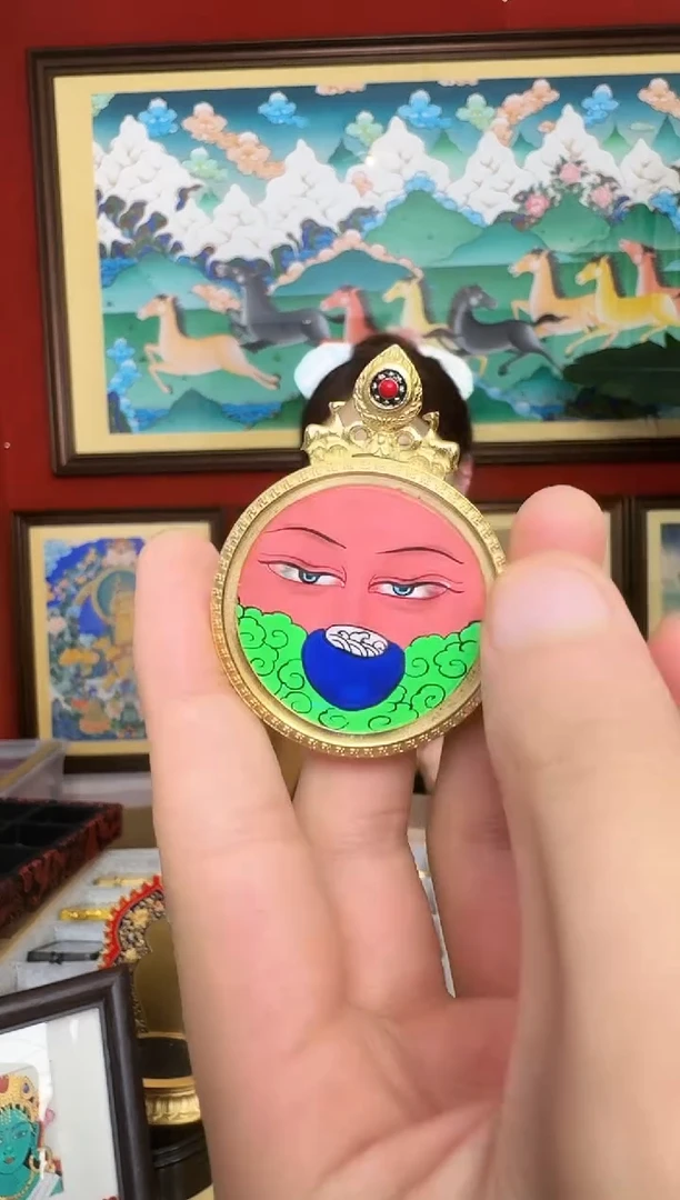 吊坠阿老师-热贡纯手绘周毛