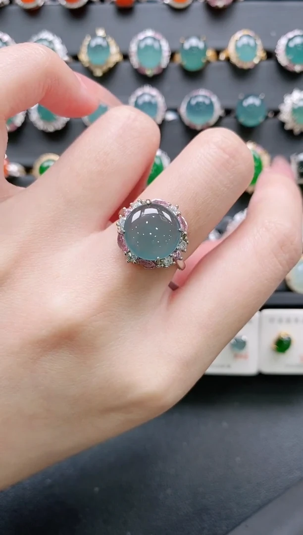 【闪购商品】翡翠戒指银S925镶嵌11111111