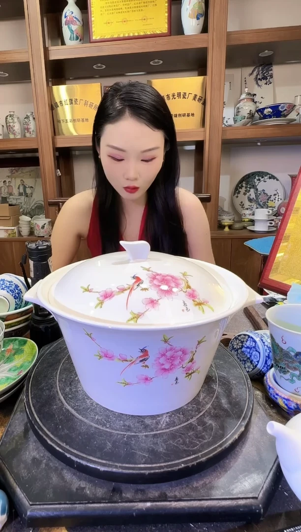 其他B081景德镇制陶瓷汤盆一件