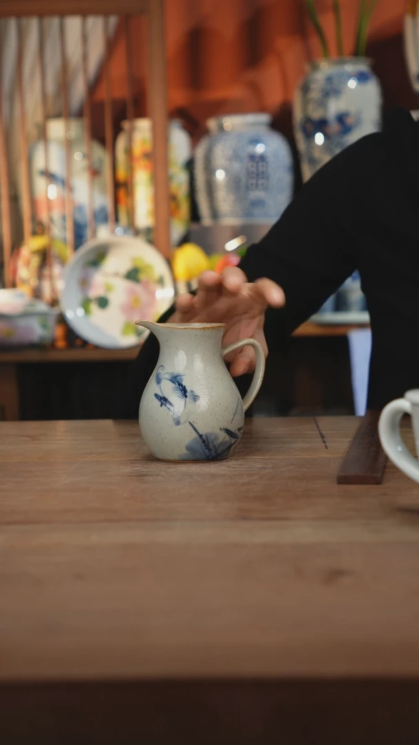 瓷片【简家甄选】景德镇设计师釉下手绘陶瓷餐具