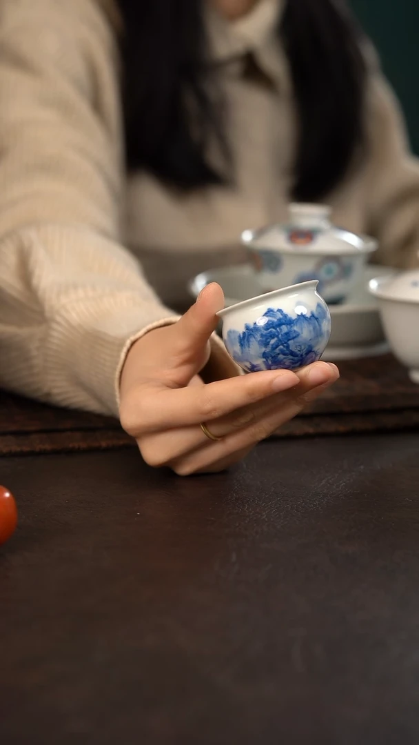 【闪购商品】杯聚澜堂山水小缸杯