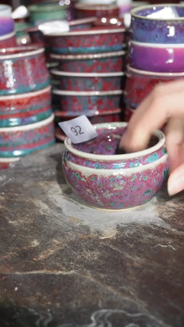 摆件陶精品窑变钧瓷茶器