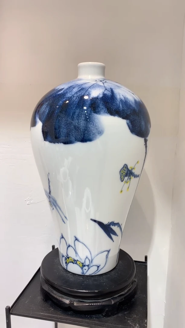 摆件WN问泥景德镇陶瓷花瓶摆件