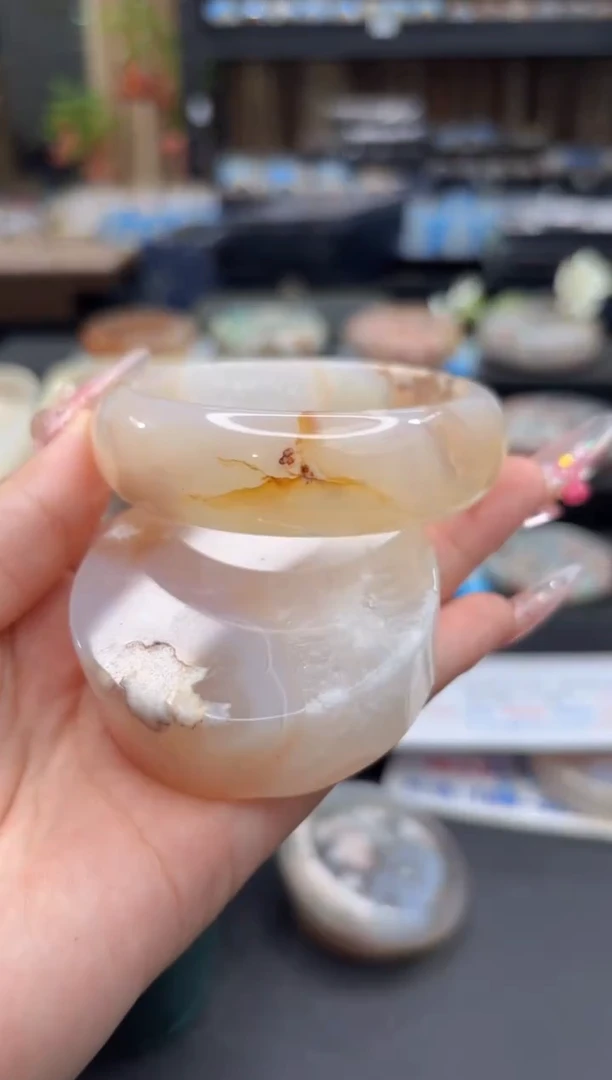 未镶嵌手镯石英质玉279(57圈赠送镯心)