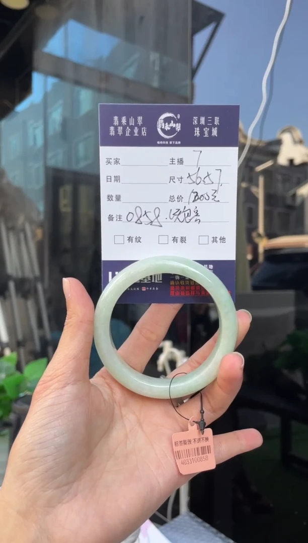 未镶嵌手镯翡翠Q 56正圈 0858