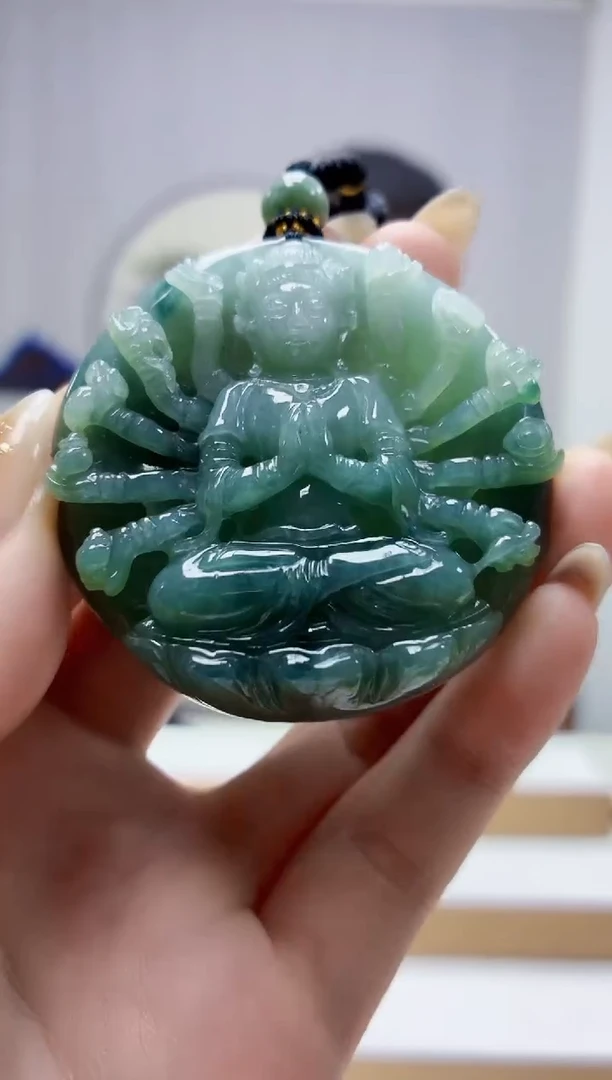 未镶嵌定制翡翠4898jw-毛货挂件38