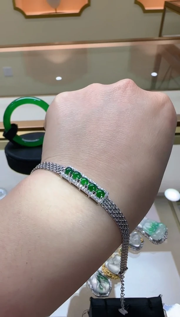 【闪购商品】翡翠手链银S925镶嵌多样性团购发一件