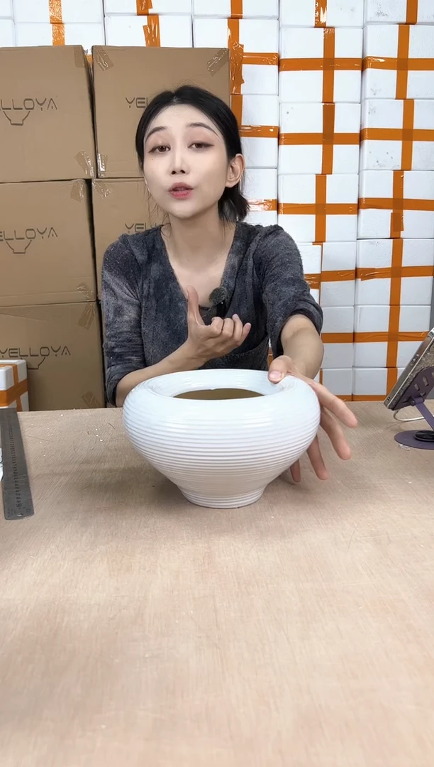 半圆横纹白色13x14