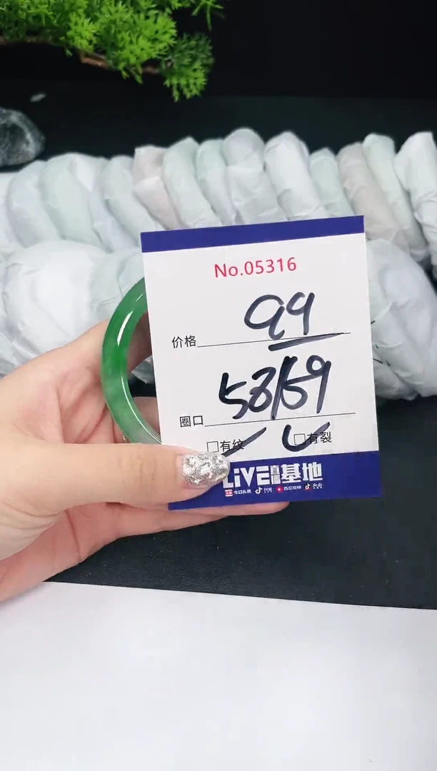 未镶嵌手镯翡翠05316