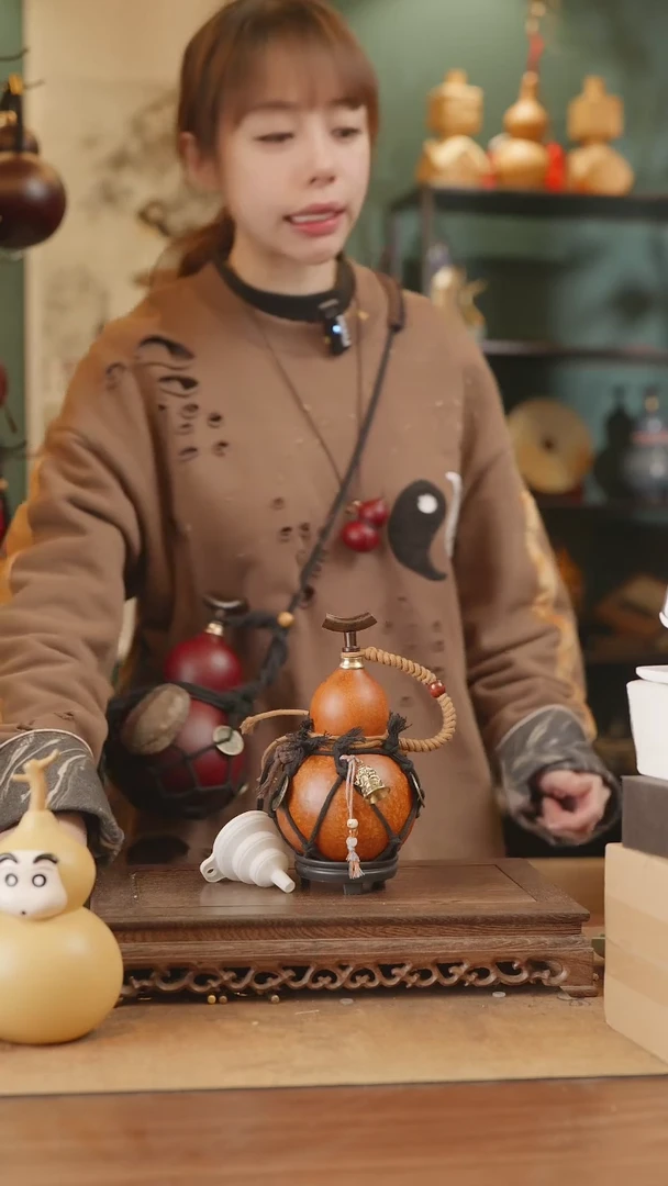 【闪购商品】105号精品天然大漆工艺防渗内胆酒葫芦~