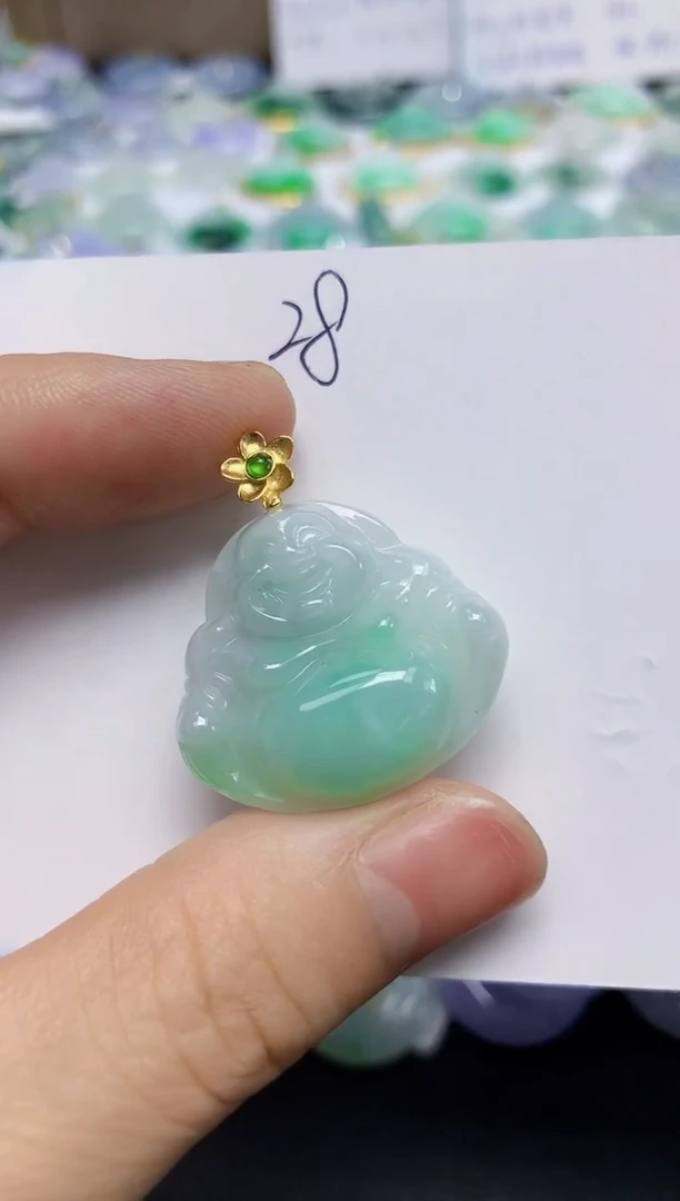 翡翠未镶嵌颈饰天然缅甸翡翠A货