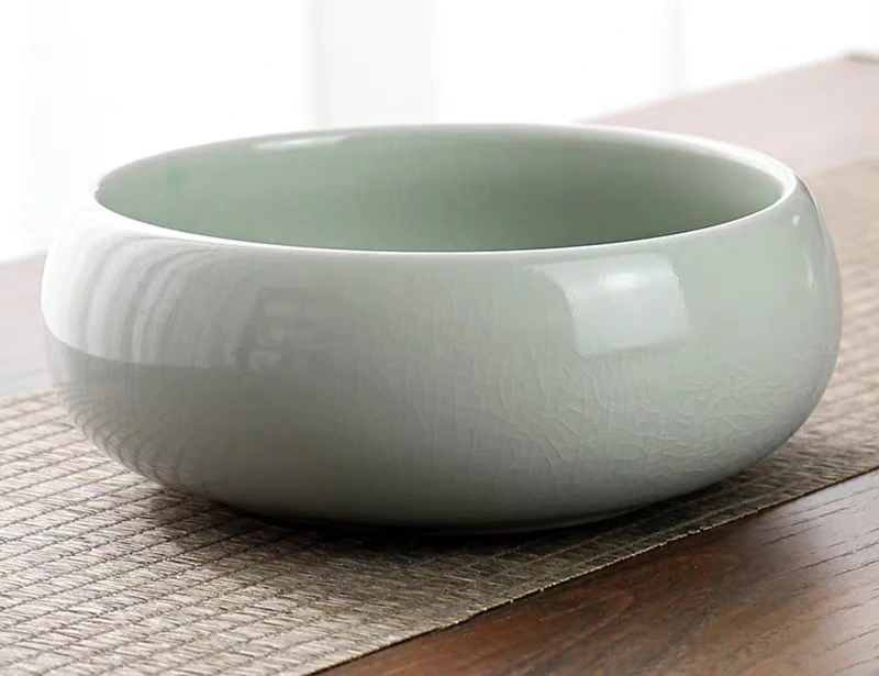 汝窑冰花茶洗大号功夫茶具配件杯洗手工