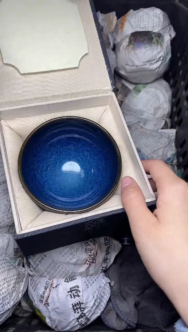 【闪购商品】茶盏回蓝 钵 盏三疯建盏茶器