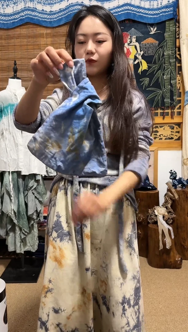 【闪购商品】植物染色扎染工艺手提袋