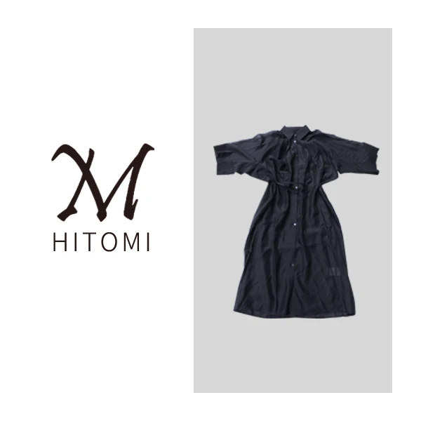 【米儿精选】HITOMI两件套茧型连衣裙藏青HQ12001
