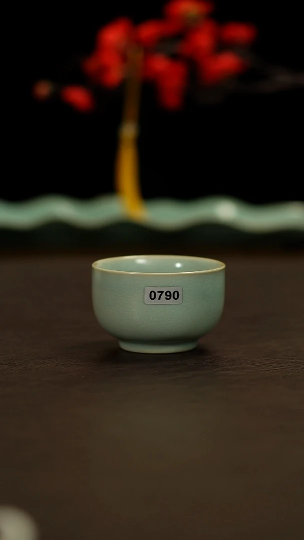 摆件汝瓷  仿古  罗汉杯  888