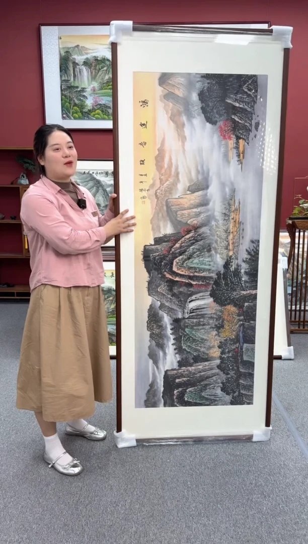 国画手绘 鸿运当头 219*88