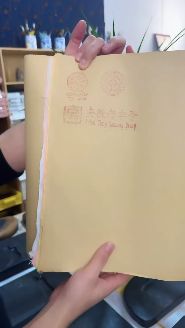 五色皮纸四尺对开1包50张