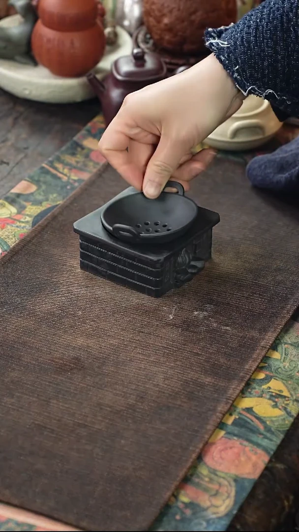 石黄创意灶台茶漏