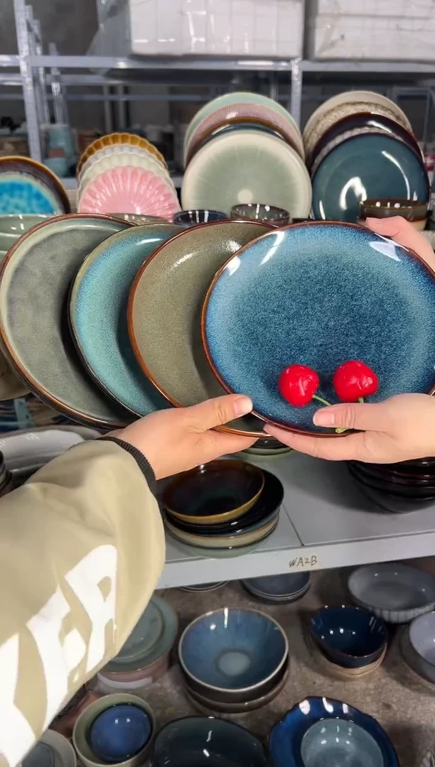 陶瓷外贸尾货瑕疵满20包邮X4小盘