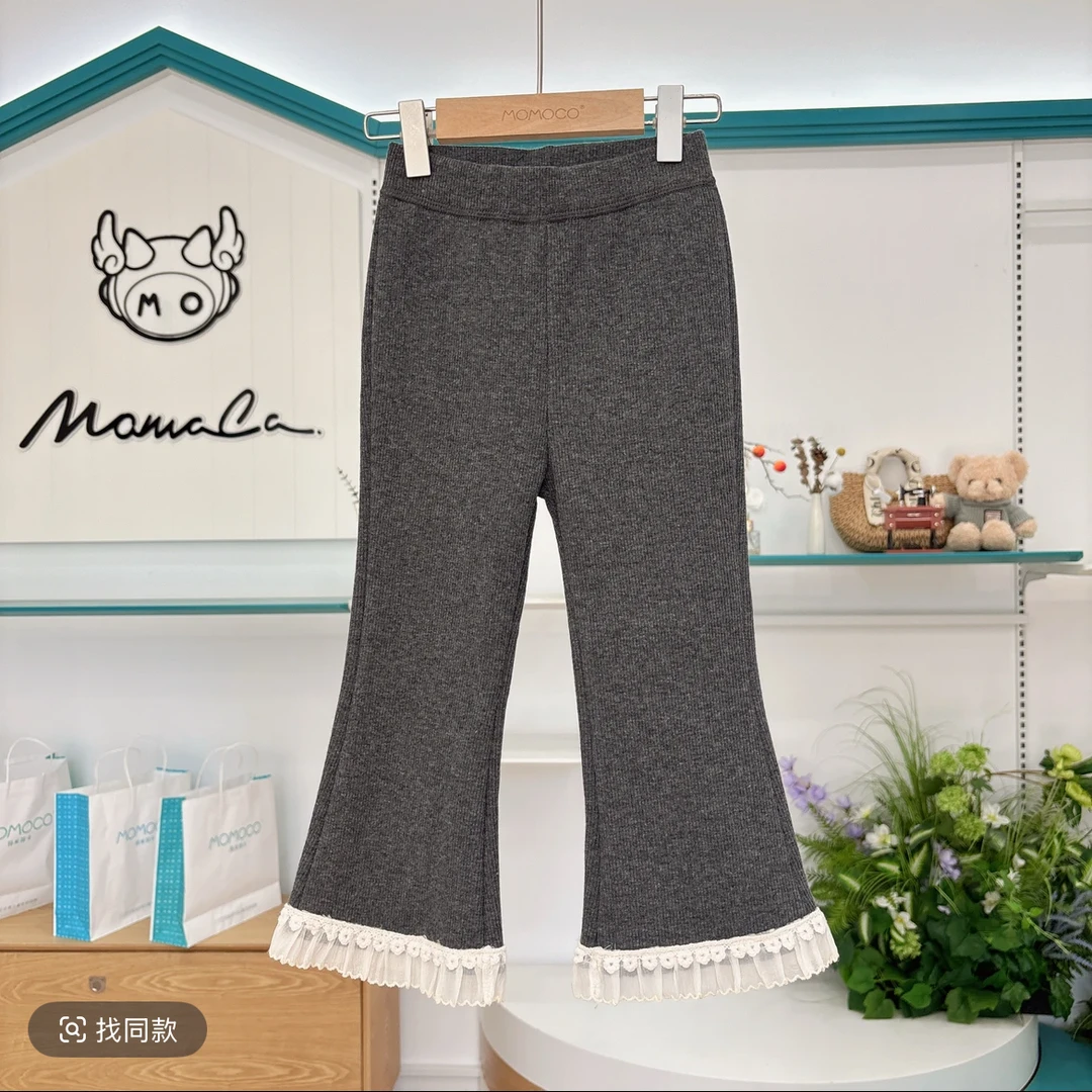 【加绒加厚】女童冬款保暖舒适甜美喇叭长裤77880358013