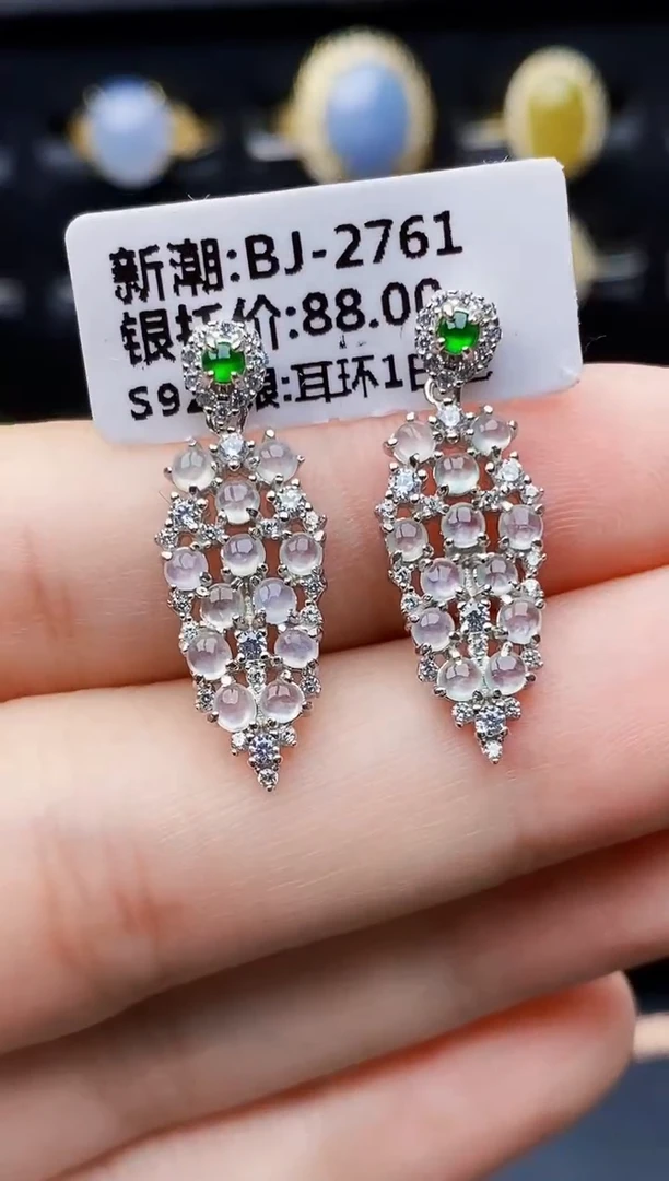 银S925镶嵌戒指翡翠6115
