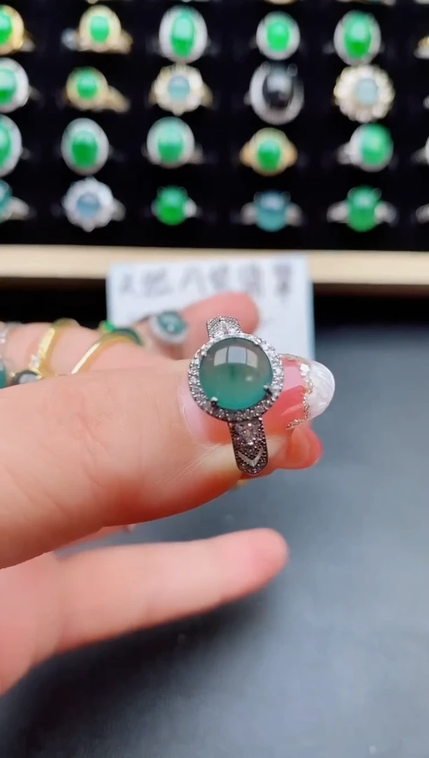 【闪购商品】翡翠戒指银S925镶嵌80880