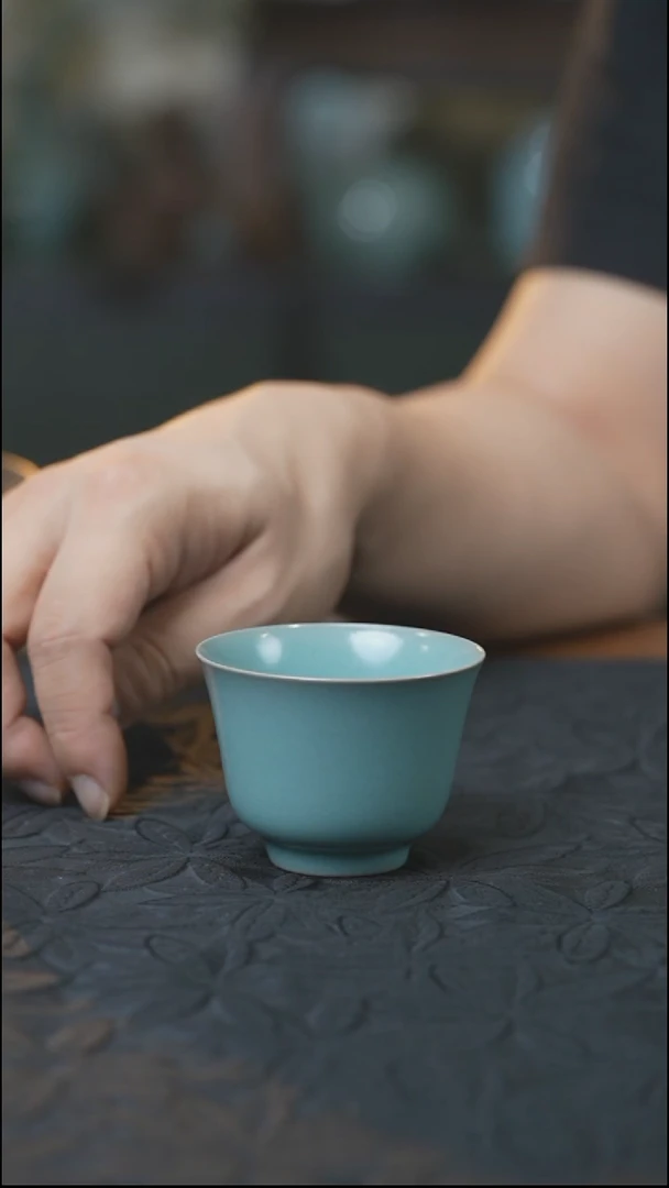 汝瓷 （拾汝）（天青）铃铛杯