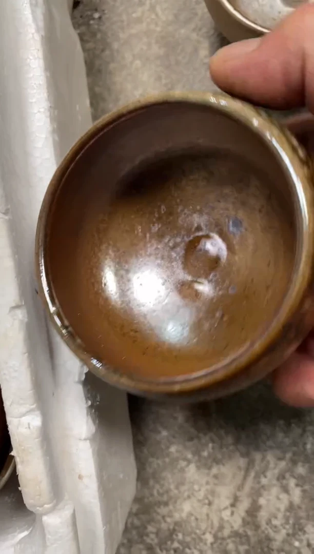 禅寂不**此浪鬼柴烧-微瑕主人杯