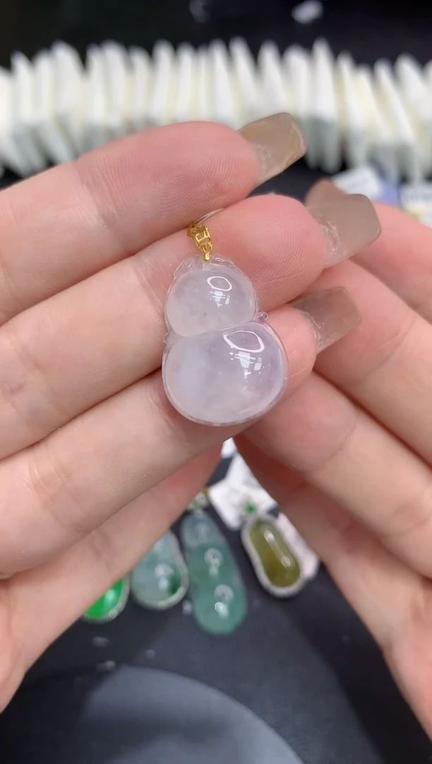 吊坠(不含链)18K金镶嵌翡翠11111