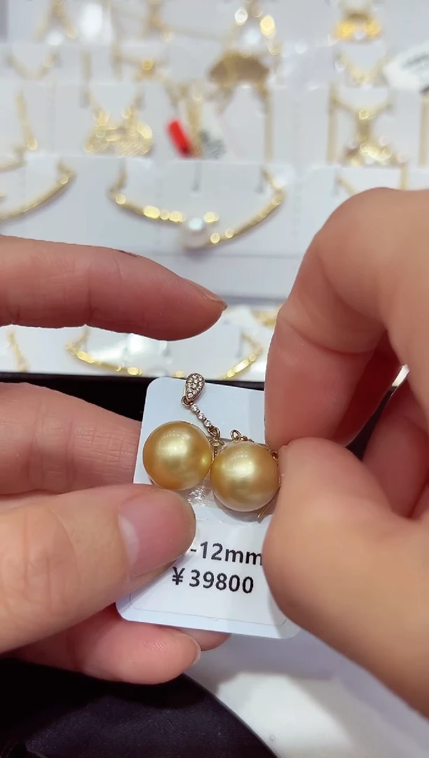 未镶嵌耳钉海水珍珠金珠定99总2000