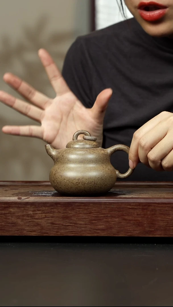 紫砂茶壶本绿柴烧 葫芦