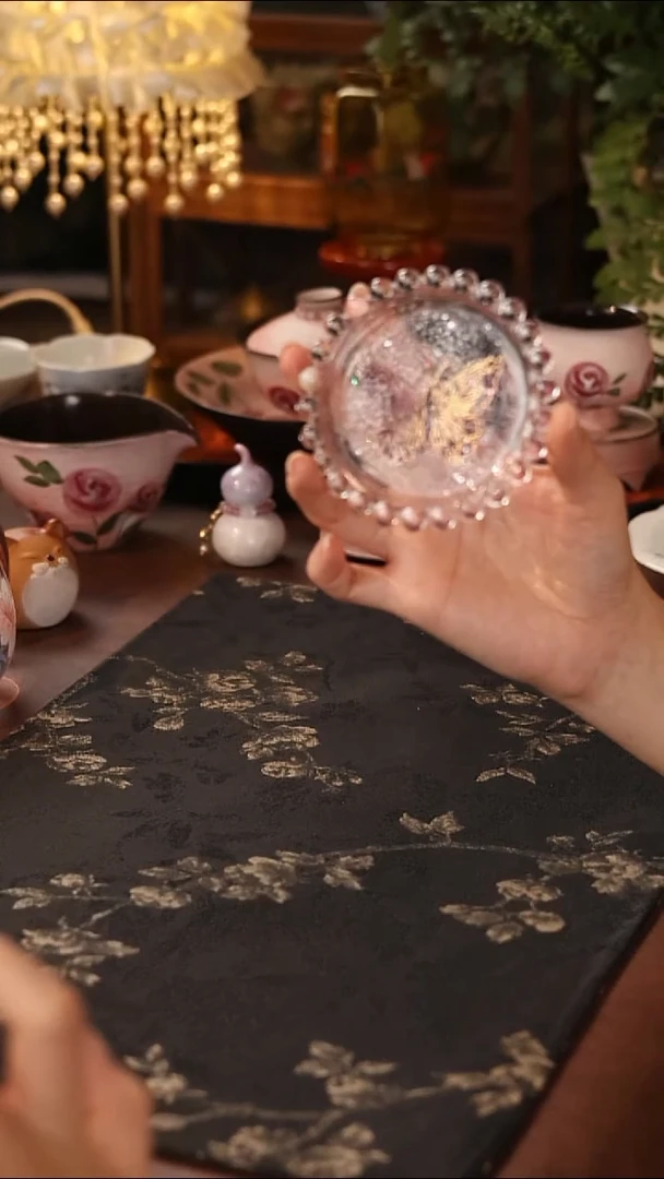 蝴蝶杯垫玻璃仙仙