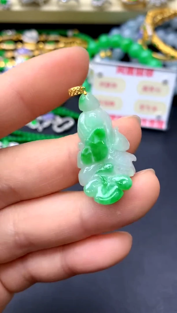 颈饰未镶嵌翡翠108-中国好珍宝