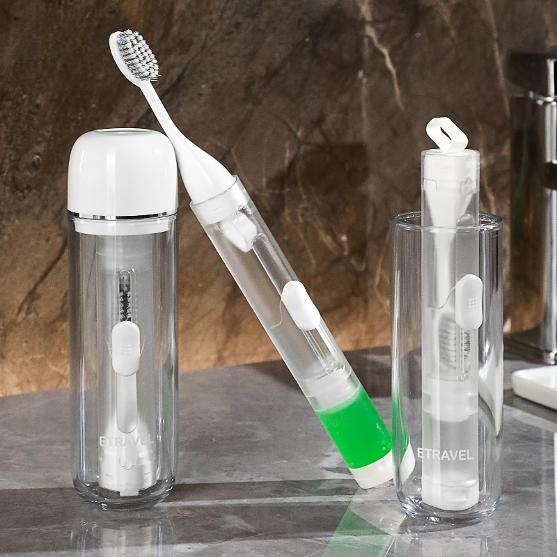 旅行洗漱杯便携套装牙刷差旅三合一洗漱品收纳盒迷你多功能漱口杯