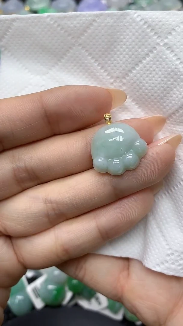 颈饰18K金镶嵌翡翠11111111111