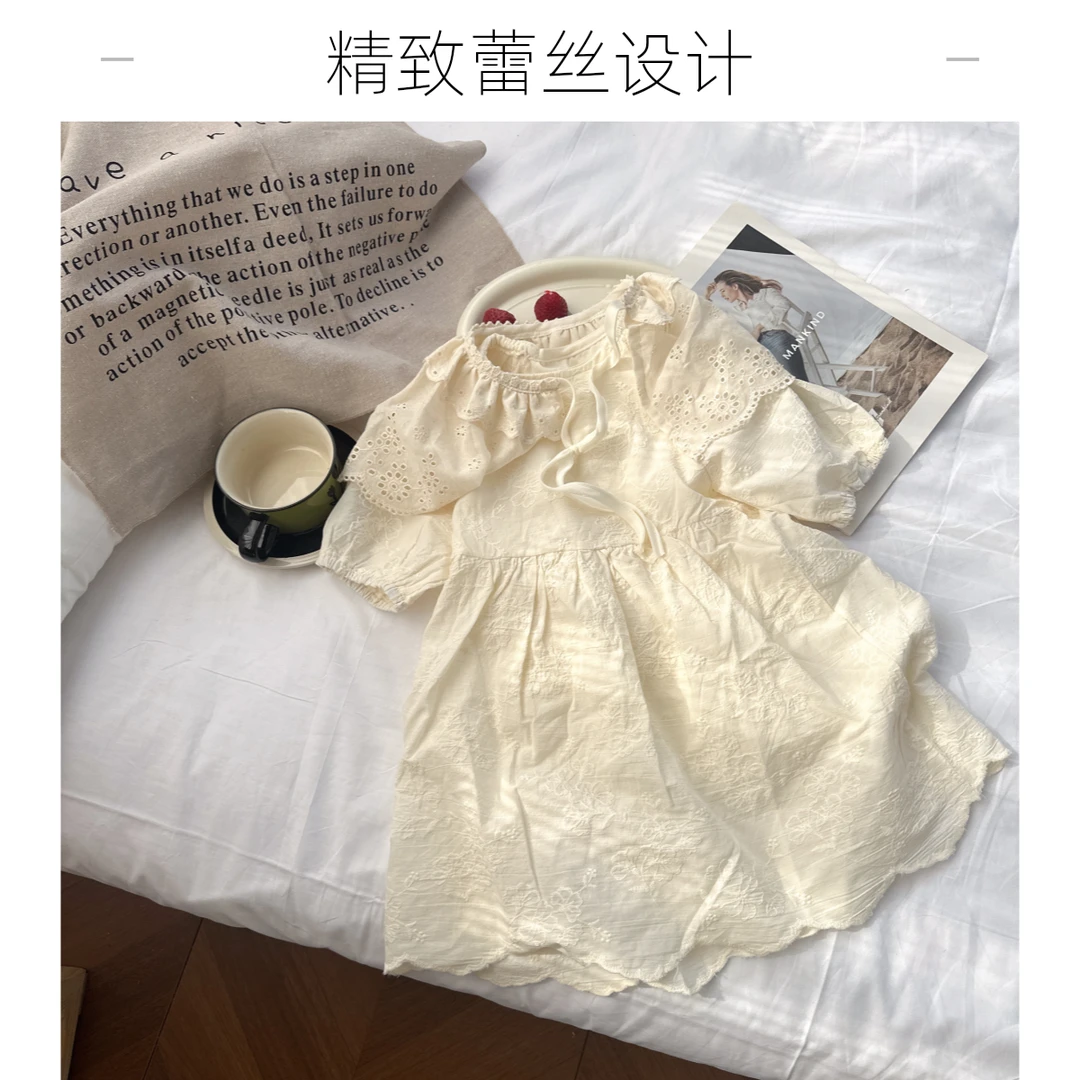佐一2025夏季新品童裙2童装韩版潮儿童文艺甜美两件套女童连衣裙