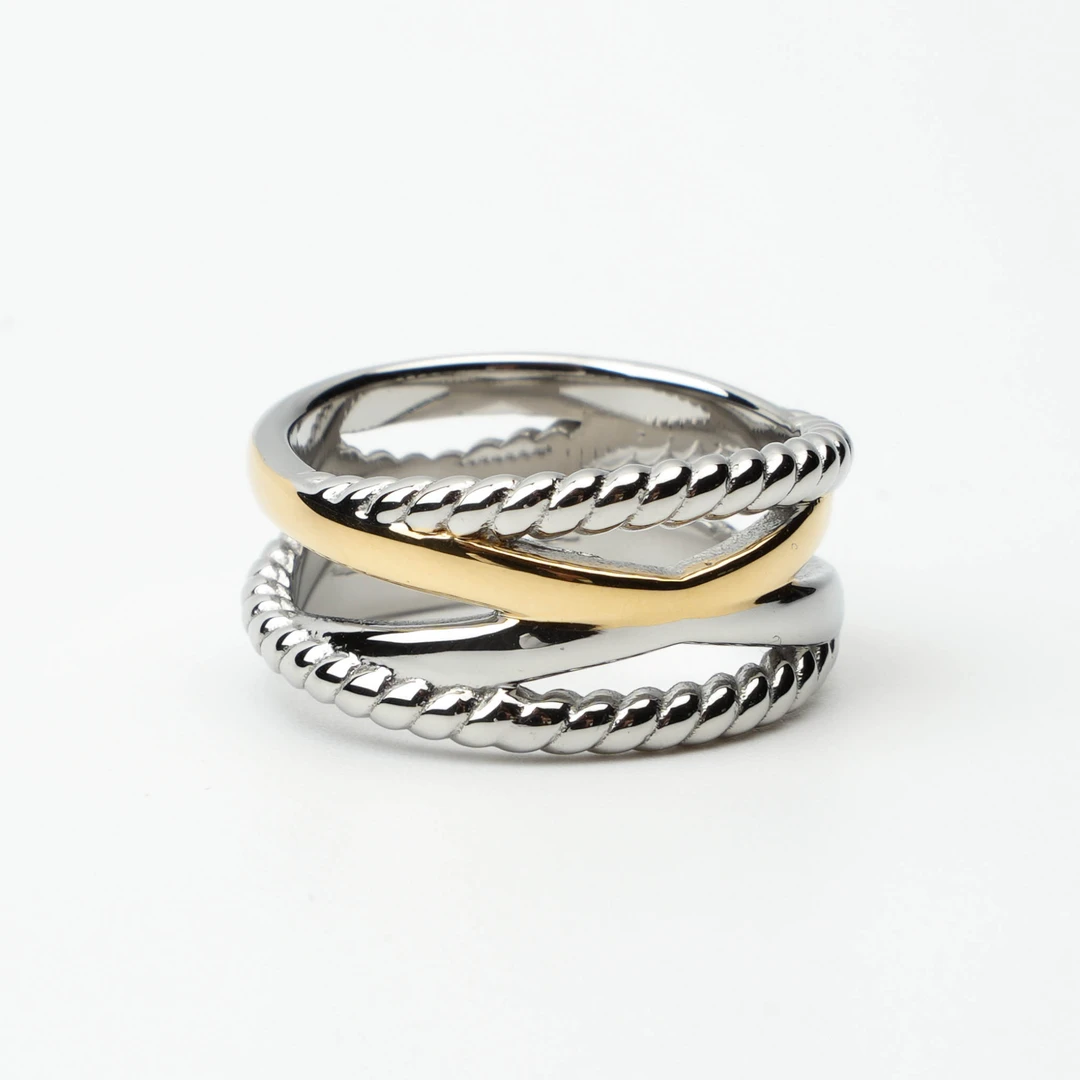 合金戒指 民族风韩版坠入爱的深渊情侣对戒对戒复古金戒银色情侣